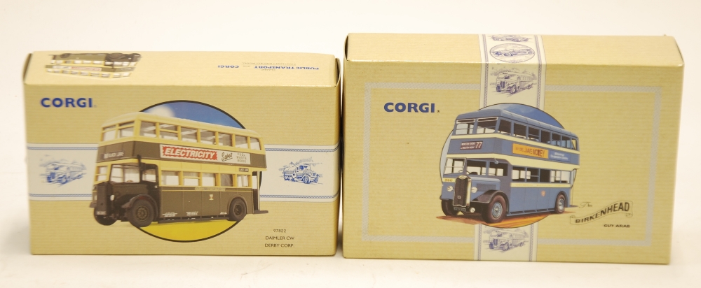TWO MINT AND BOXED CORGI COMMERCIALS LIMITED EDITION DOUBLE DECKER BUSSES viz Guy Arab Birkenhead - Image 2 of 4