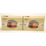 TWO MINT AND BOXED CORGI COMMERCIALS LIMITED EDITION GUY ARAB DOUBLE DECKER BUSSES for London