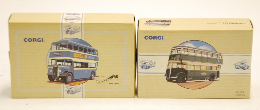 TWO MINT AND BOXED CORGI COMMERCIALS LIMITED EDITION DOUBLE DECKER BUSSES viz Guy Arab Birkenhead - Image 3 of 4