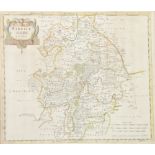 ROBERT MORDEN ANTIQUE HAND COLOURED MAP  'Warwickshire'  14 1/4" x 16 1/2" (36.2cm x 41.9cm)