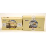 TWO MINT AND BOXED CORGI COMMERCIALS LIMITED EDITION DOUBLE DECKER BUSSES viz Guy Arab Birkenhead