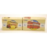 TWO MINT AND BOXED CORGI COMMERCIALS LIMITED EDITION GUY ARAB DOUBLE DECKER BUSSES viz Daimler CW