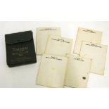 SET OF EIGHT FOLDING LINEN BACKED ROAD MAPS OF GREAT BRITAIN, in the original leatherette pocket