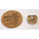 LARGE BRONZE MEDALLION, commemorating the Israeli 'Ministry of Defence Museum' 2 1/4" (5.6cm)