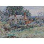 FREDERICK STUART RICHARD (1855-1934)  WATERCOLOUR DRAWING  'That cottages, Eskdale'  Signed  8" x