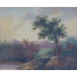 G. MORRIS - BRITISH SCHOOL PAIR LATE 19TH CENTURY OIL PAINTINGS ON BOARD, WOODED RIVER LANDSCAPES