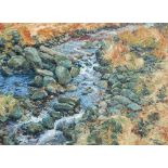 ALBERT GRICE (Oldham)  OIL PAINTING ON BOARD 'Rocky Stream'  Signed and dated 1999 12" x 16" (30.5cm