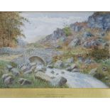 ALBERT KINSLEY R.I, R.C.A (b. 1852) WATERCOLOURS, A PAIR 'Burnsall Bridge & Village, Wharfdale,