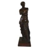 LATE NINETEENTH CENTURY  F. BARBEDIENNE FOUNDRY,  FRENCH CAST BRONZE FIGURE  OF VENUS DE MILO,