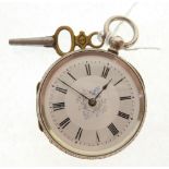 BAUME, GENEVE LADY'S EARLY TWENTIETH CENTURY FOB WATCH, with keywind movement decorated Roman