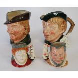 TWO ROYAL DOULTON LARGE SIZE POTTERY CHARACTER JUGS, Robin Hood (D6205) and Dick Whittington D6375