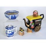 PAIR OF CARDEW LARGE SIZED LIMITED EDITION 'RINGTON'S TEA' NOVELTY POTTERY TEAPOT, (1384/7500) boxed