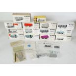 THIRTEEN SLATERS UNMADE '0' GAUGE WAGON KITS by Slaters Plasticard Ltd - Matlock, Derbyshire