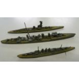 SMALL COLLECTION OF APPROXIMATELY 13 DIE CAST MODEL ROYAL NAVY SHIPS, named larger examples