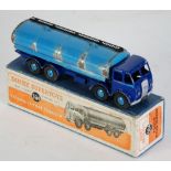 DINKY SUPERTOYS BOXED FODEN 14 TON TANKER. No. 504, pale and dark blue and mid blue flash (