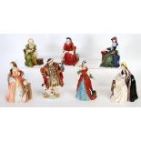 ROYAL DOULTON LIMITED EDITION CHINA FIGURES HENRY VIII AND HIS SIX WIVES - modelled by Pauline