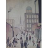 •L.S. LOWRY (1887 - 1976) ARTIST SIGNED COLOUR PRINT "Mrs Swindells Picture" An edition of 850,