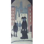 •L.S. LOWRY (1887 - 1976) ARTIST SIGNED COLOUR PRINT "The Brothers" An edition of 850, guild stamped