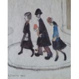 •L. S. LOWRY (1887-1976) ARTIST SIGNED COLOUR PRINT 'The Family', an edition of 850 Guild stamped