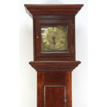 EARLY 18TH CENTURY OAK QUAKER LONGCASE CLOCK, probably North Oxfordshire, unsigned, the 10 1/4"