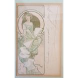 ALPHONSE MUCHA (1880-1939) LITHOGRAPHIC CORRESPONDENCE CARD  inscribed by sender and dated 1902 5