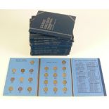 COLLECTION OF GREAT BRITAIN PRE DECIMAL SILVER COINAGE HOUSED IN TWENTY PROPRIETARY DARK BLUE CARD