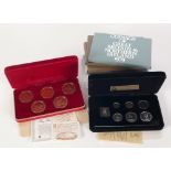 A BOXED POBJOY MINT LTD. SEVEN COIN STERLING SILVER £1-1/2p COMMEMORATIVE ISLE OF MAN SET 1978, also