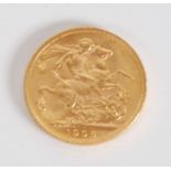 EDWARD VII GOLD SOVEREIGN, 1906 (VF)