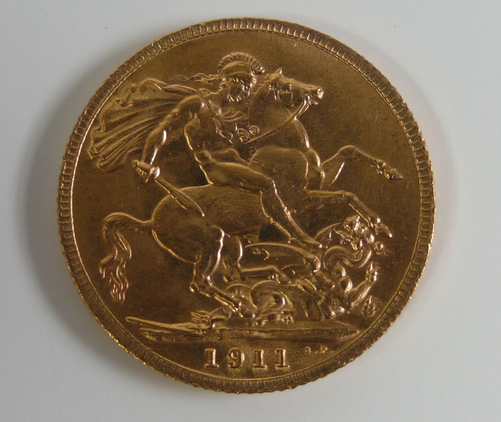 GEORGE V GOLD SOVEREIGN 1911, EF - Image 2 of 2