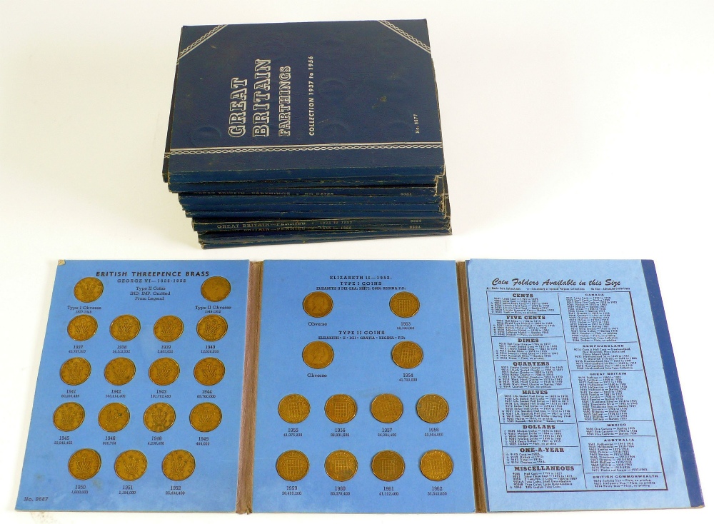 COLLECTION OF MID NINETEENTH CENTURY AND LATER PRE-DECIMAL COINAGE, HOUSED IN 12 PROPRIETARY DARK