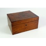 'YEATES AND SON, DUBLIN', WALNUT BOX, with inscribed ivory? tablet to the red plush lined