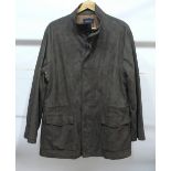 GENTS JAEGER BROWN SUITE EFFECT CASUAL JACKET, size XXL, TOGETHER WITH THREE GENTS LEATHER