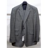 GENT'S GUABELLO 'SUPER 130's' TWO PIECE GREY CHECK WOOL SUIT, new and with swing tag, jacket