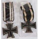 GERMAN, WORLD WAR I IRON CROSS SECOND CLASS, each with ribbon and  ANOTHER (2)