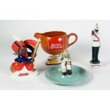 BESWICK CHINA TIMPSON FINE SHOES 1856-1965 FIGURAL ADVERTISING DISH, 6 ¼" (15.8cm) diameter, A