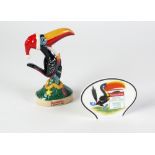 ROYAL DOULTON CHINA CHRISTMAS TOUCAN, 5 ½" (14cm) high, no.1032/2,000, AND A ROYAL DOULTON CHINA