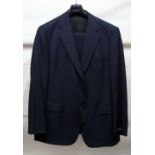 GENTS ODERMARK TWO PIECE BLUE WOOL SUIT, new and with swing tag, jacket European size 60, TOGETHER