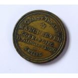 GAIETY THEATRE MANCHESTER CHARLIE CHAPLIN 'GOLD RUSH' STAMPED BRASS THEATRE TOKEN, commencing 11th