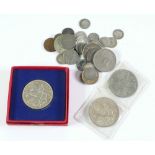 GEORGE V BOXED 1935 CROWN (VF), GEORGE V AUSTRALIAN FLORIN 1911, Victoria small commemorative SILVER