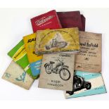 GOOD SELECTION OF CIRCA 1950's-1960's MOTORCYCLE, MOPED AND SCOOTER PARTS LIST/GUIDES AND