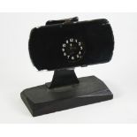 EARLY TWENTIETH CENTURY SMITH'S WIND-UP CLOCK in a motor car rear view mirror pattern frame,