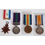 FOUR GEORGE V SERVICE MEDALS awarded to 40247 BMBR R.F. Whittaker R.A. viz 1914-18 War Medal, 1914