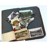 RING BINDER ALBUM CONTAINING 80 EARLY TWENTIETH CENTURY POSTCARDS, various, including; Actors,