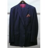 GENTS EDE AND RAVENSCROFT TWO PIECE BLUE PIN STRIPE WOOL SUIT, TOGETHER  WITH FOUR OTHER GENTS TWO