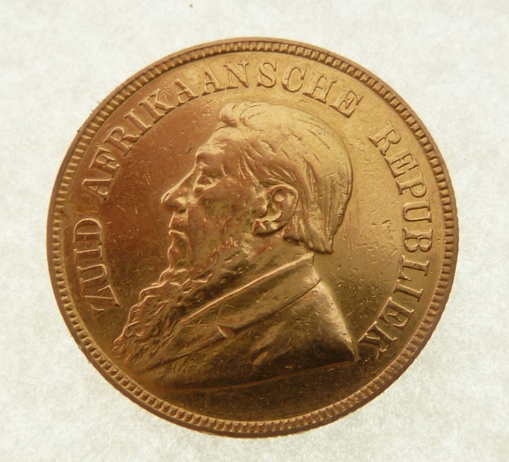 NINETEENTH CENTURY SOUTH AFRICA GOLD ONE POND COIN, 1898 (VF) - Image 2 of 2