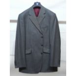 GENTS EDE AND RAVENSCROFT TWO PIECE GREY WOOL SUIT, jacket size 44L, TOGETHER WITH FOUR OTHER