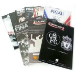 *SEVEN FA CUP FINAL PROGRAMS, 2006-2015, AND A FOLDER CONTAINING NINE OTHER CUP FINAL PROGRAMS (