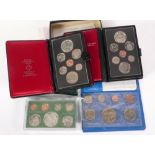 A CASED ROYAL CANADIAN MINT 1979 SILVER AND NICKEL SEVEN COIN SET 1 Dollar (2) - 1 Cent, and