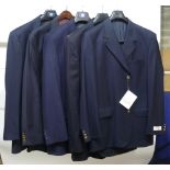 GENTS CROMBIE NAVY BLUE BLAZER, new and with swing tag, size 40L TOGETHER WITH FOUR OTHERS