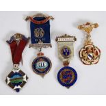 THREE SILVER AND ENAMEL MASONIC STEWARDS MEDALLIONS, includes Royal Masonic Institution for Girls